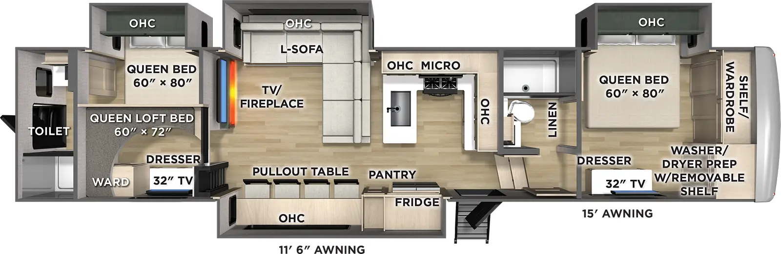Columbus 377DS Floorplan